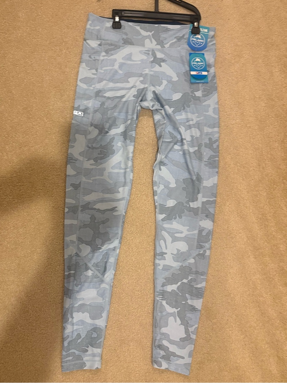 Pelagic Light Blue Fish Camo Leggings